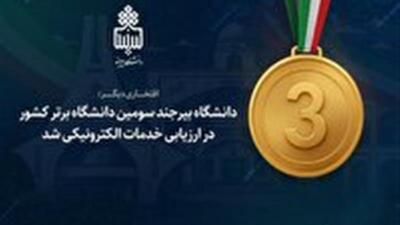 دانشگاه بیرجند، سومین دانشگاه برتر کشور در ارزیابی خدمات الکترونیکی