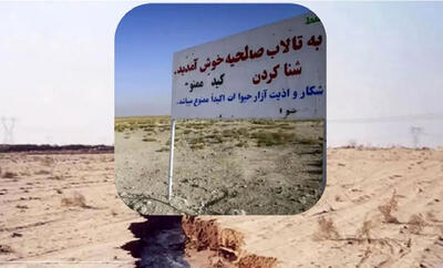 تالاب صالحیه  در مرز خشکی بی سابقه