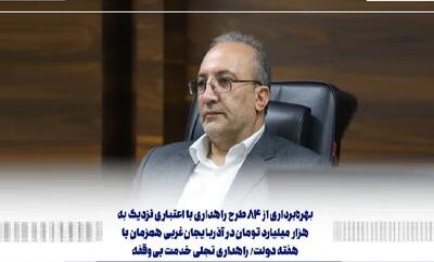 همزمان با هفته دولت ؛ بهره‌برداری از ۸۴ طرح راهداری در آذربایجان‌غربی
