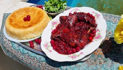 طرز تهیه خورشت آلبالو با مرغ