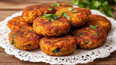 طرز تهیه کتلت بادمجان / بادمجان و برنج را مخلوط کنید و کتلت جدید درست کنید
