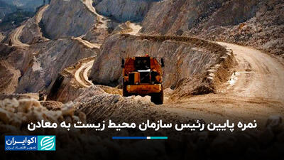 نمره پایین رئیس سازمان محیط زیست به معادن