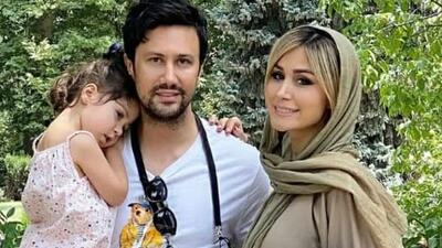 تصویر روز | سلفی آسانسوری شاهرخ استخری و دخترانش با موهای فرفری | گلی شی