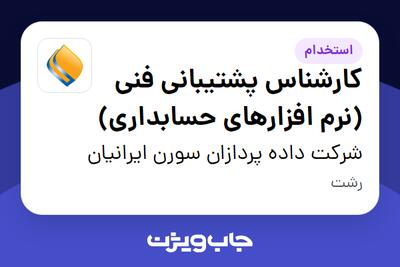 استخدام کارشناس پشتیبانی فنی (نرم افزارهای حسابداری) - آقا در شرکت داده پردازان سورن ایرانیان