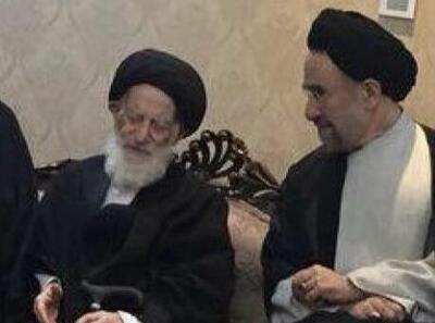 احوال پرسی آیت الله شبیری زنجانی از سیدمحمد خاتمی
