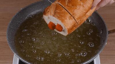 طرز تهیه صبحانه رستورانی با نان باگت و سوسیس
