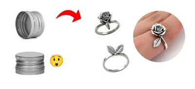 آموزش ساخت حلقه زیبا گل رز از ضایعات در خانه!