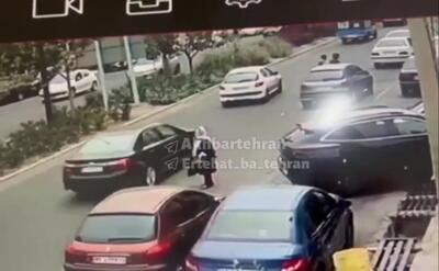 ویدیو؛ سرقت گردنبند از یک زن در سعادت‌آباد تهران