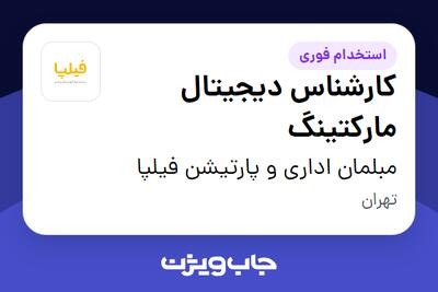 استخدام کارشناس دیجیتال مارکتینگ در مبلمان اداری و پارتیشن فیلپا