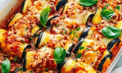 طرز تهیه رولت بادمجان با گوشت چرخ کرده+ نکات