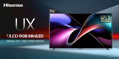 تلویزیون‌های ۱۰۰ و ۱۱۶ اینچی هایسنس با فناوری RGB-MiniLED رونمایی شدند