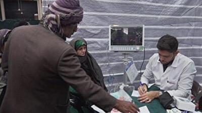ارائه خدمات رایگان پزشکی در رزمایش جهادی حاجی آباد بیرجند