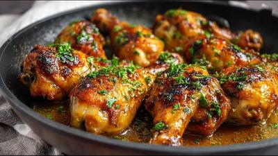 طرز تهیه ران مرغ با عسل و سویا به سبک سرآشپز مشهور ایتالیایی (فیلم)