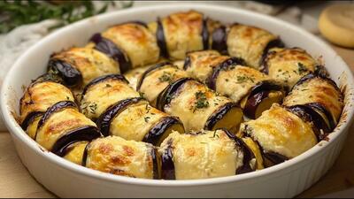 طرز تهیه رولت بادمجان با گوشت چرخ کرده