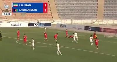 گل دوم ایران به افغانستان در دقیقه ۳۶ | ویدئو