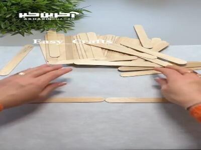 ساخت یک دیوارکوب زیبا با چوب بستنی