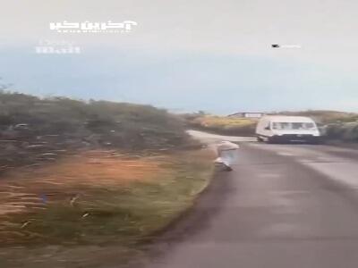 جلوگیری از حادثه‌ای دلخراش در پیچ کور با مهارت راننده!