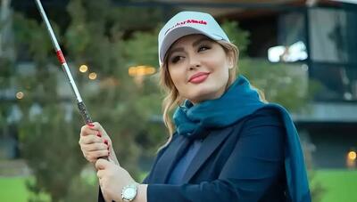 نیوشا ضیغمی با استایلی متفاوت در زمین گلف (عکس)
