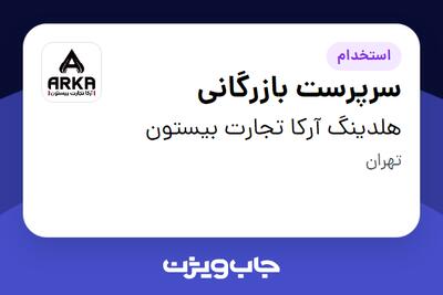 استخدام سرپرست بازرگانی - خانم در هلدینگ آرکا تجارت بیستون