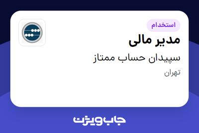 استخدام مدیر مالی در سپیدان حساب ممتاز