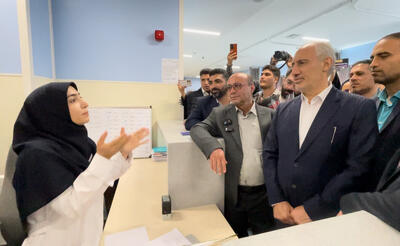 بازدید رئیس سازمان برنامه و بودجه از  بخش الحاقی بیمارستان هاجر