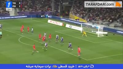 سوپرگل قیچی برگردان ژائو نوس و دومین گل هافبک پرتغالی به تولوز (تولوز 0-3 پاری سن ژرمن) - پارس فوتبال