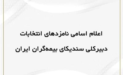 اعلام اسامی داوطلبان سمت دبیر کلی سندیکای بیمه گران