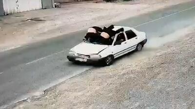 لحظه زیر گرفتن عمدی دو زن توسط راننده پراید