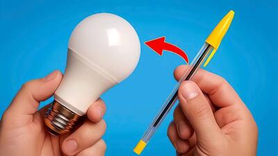 آموزش تعمیر آسان لامپ های LED سوخته با استفاده از یک خودکار (فیلم)