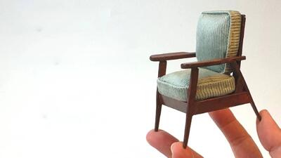 ساخت صندلی شیک مینیاتوری با چوب بستنی