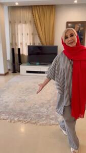 فیلم و عکس/  نگاهی به چیدمان فوق دلنشین خانه مرجانه گلچین/ از نقاشی قدی دختر شمالی روی دیوار خانه تا مبلمان شیک و درندشتی خانه اش ...