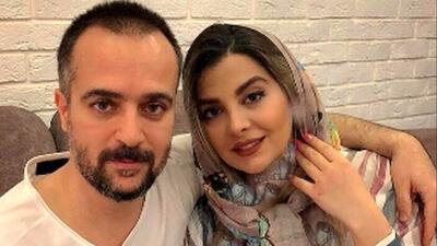 عکس عاشقانه احمد مهران‌فر و همسرش