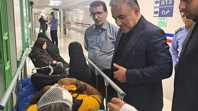 فرماندار قم از مصدومان سانحه مینی بوس حامل ورزشکاران عیادت کرد