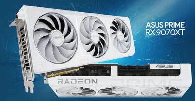 کارت گرافیک ایسوس Radeon RX 9070 XT PRIME White عرضه شد