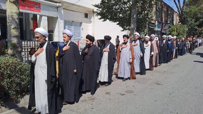راه اندازی دسته عزاداران خیابانی شهادت امام حسن عسگری (ع) در خوی + عکس