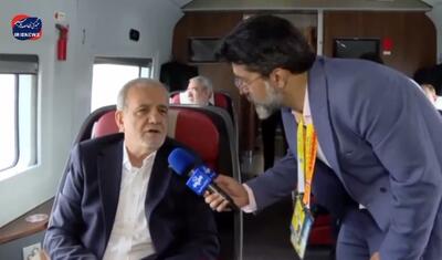 رئیس جمهور در قطار سریع‌السیر چین: تلاش می‌کنیم کل مسیرهای کشور را با راه‌آهن به هم وصل کنیم