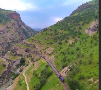 مسیر زیبای ریل قطار لرستان