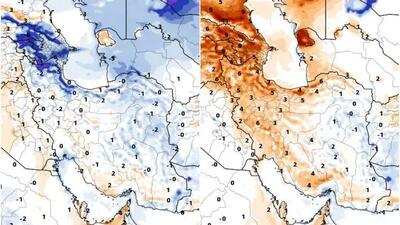 بارش پراکنده و کاهش دما در شمال کشور؛ طوفان گردوخاک در شرق