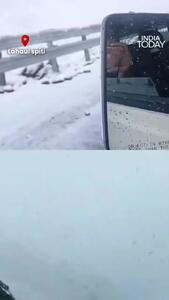 ببینید؛ بارش برف در هند