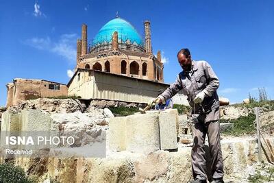 آغاز مرمت آثار معماری کشف‌شده در سلطانیه