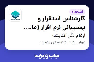 استخدام کارشناس استقرار و پشتیبانی نرم افزار (مالی و حسابداری) - آقا در ارقام نگار اندیشه
