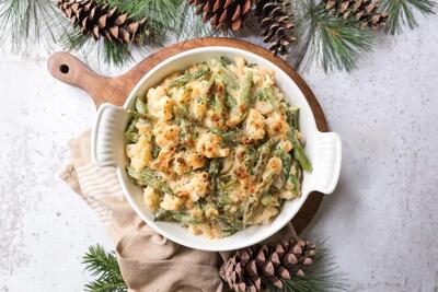 طرز تهیه گراتن لوبیا سبز