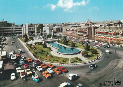 عکس میدان توپخانه تهران در دوران ناصرالدین‌ شاه