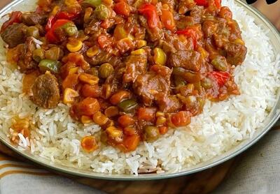 یه پلو مخلوط عجیب و متفاوت / پلوی اژدها