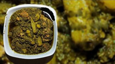 طرز تهیه خورشت بامیه با سبزی