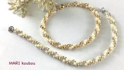 دستبند مارپیچی آسان با مهره های دانه ای!