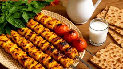 دستور پخت جوجه کباب رستورانی بدون سوختن روی زغال