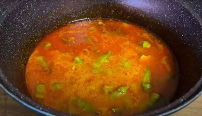 طرز تهیه خورشت بامیه خوشمزه با روش جنوبی ها / فیلم