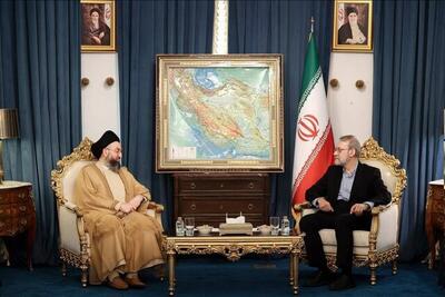 رایزنی عمار حکیم و علی لاریجانی در تهران