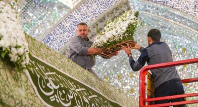 گل آرایی حرم مولا علی به مناسبت ۱۷ ربیع +تصاویر | جهان نیوز